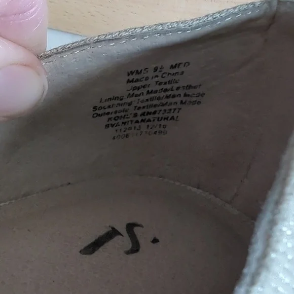 Simply Vera Svanita Natural pointed jeweled canvas flats - Picture 6 of 9